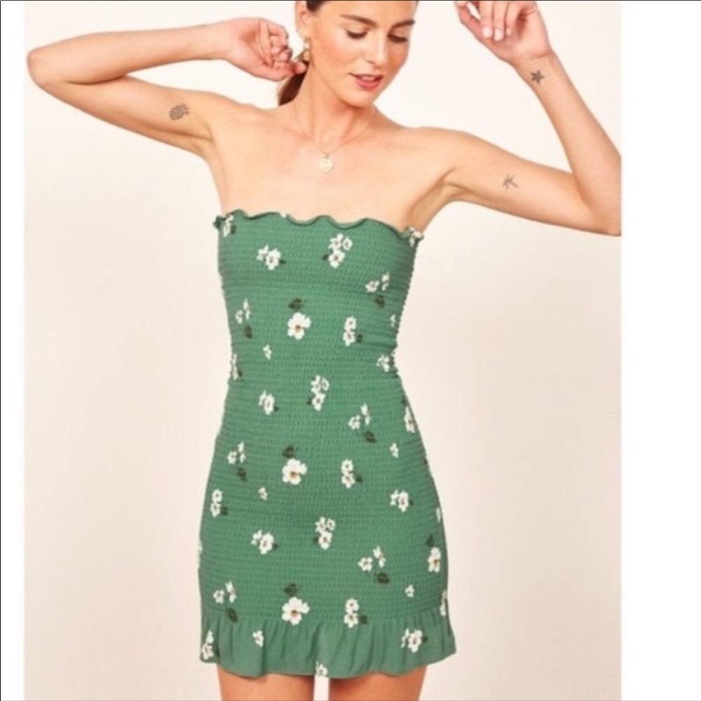REFORMATION Chantilly Strapless Dress